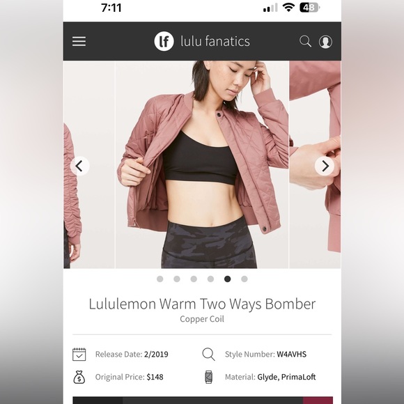 Lululemon warm two ways bomber - Picture 3 of 3